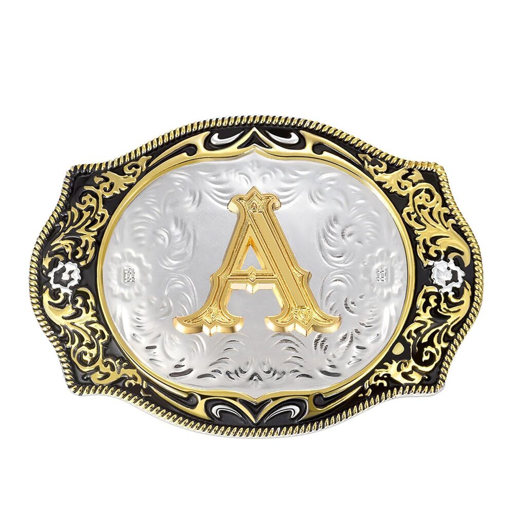 3105 Belt Buckle │Western Initial Letters A to Z Christmas Halloween Small